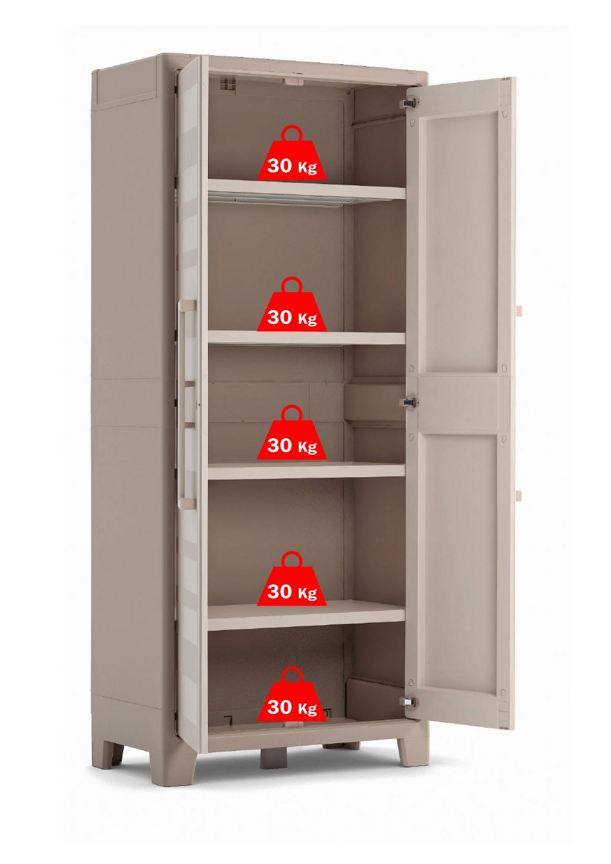 Plastová skříň GULLIVER HIGH - béžová, Konvenční, plast (80/182/44cm) - Keter