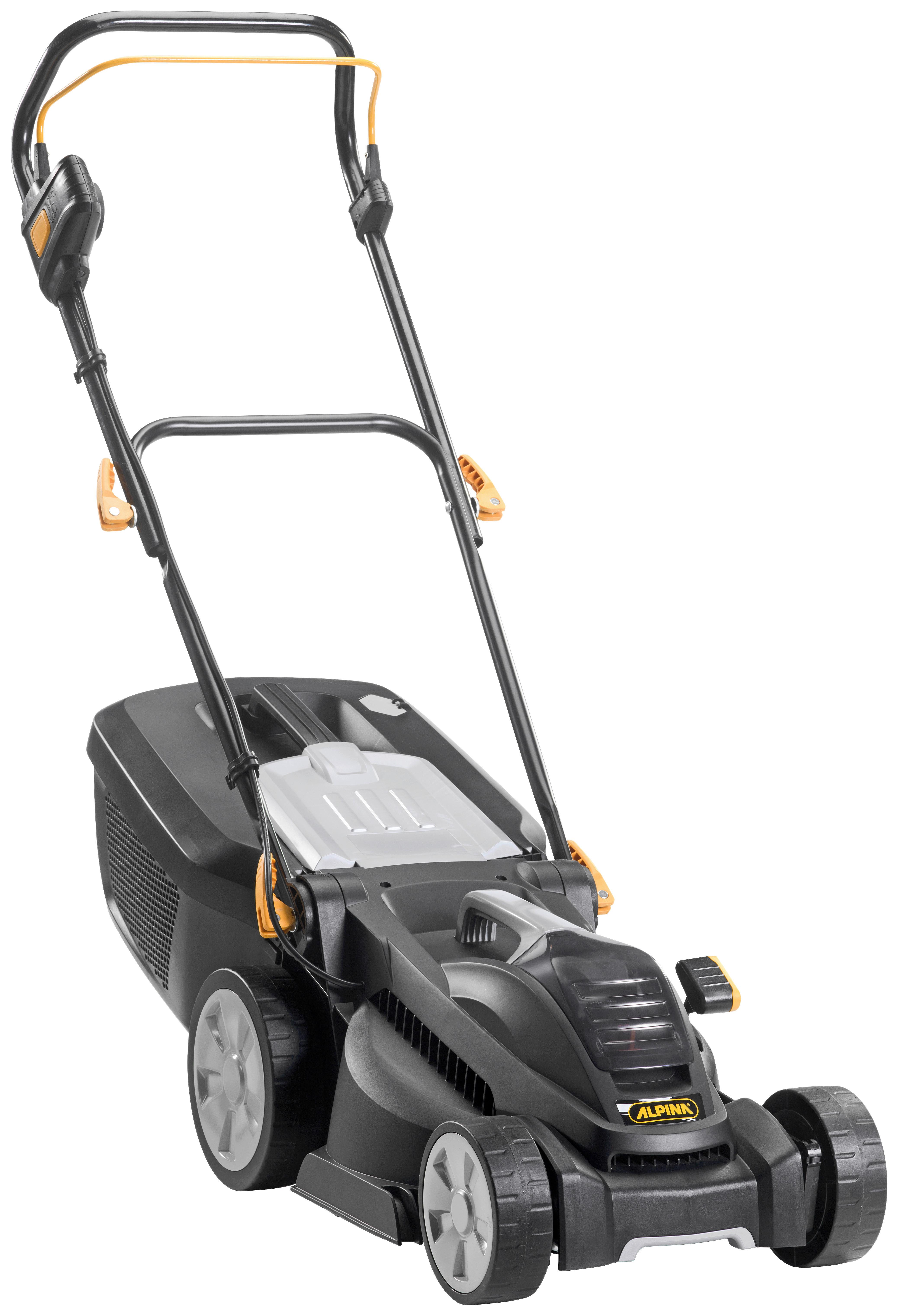 Akku Rasenmäher Schnittbreite 34 Cm Geeignet Für 200 Qm2 - Schwarz, MODERN, Kunststoff (43,5/103/130cm) - Alpina 5849