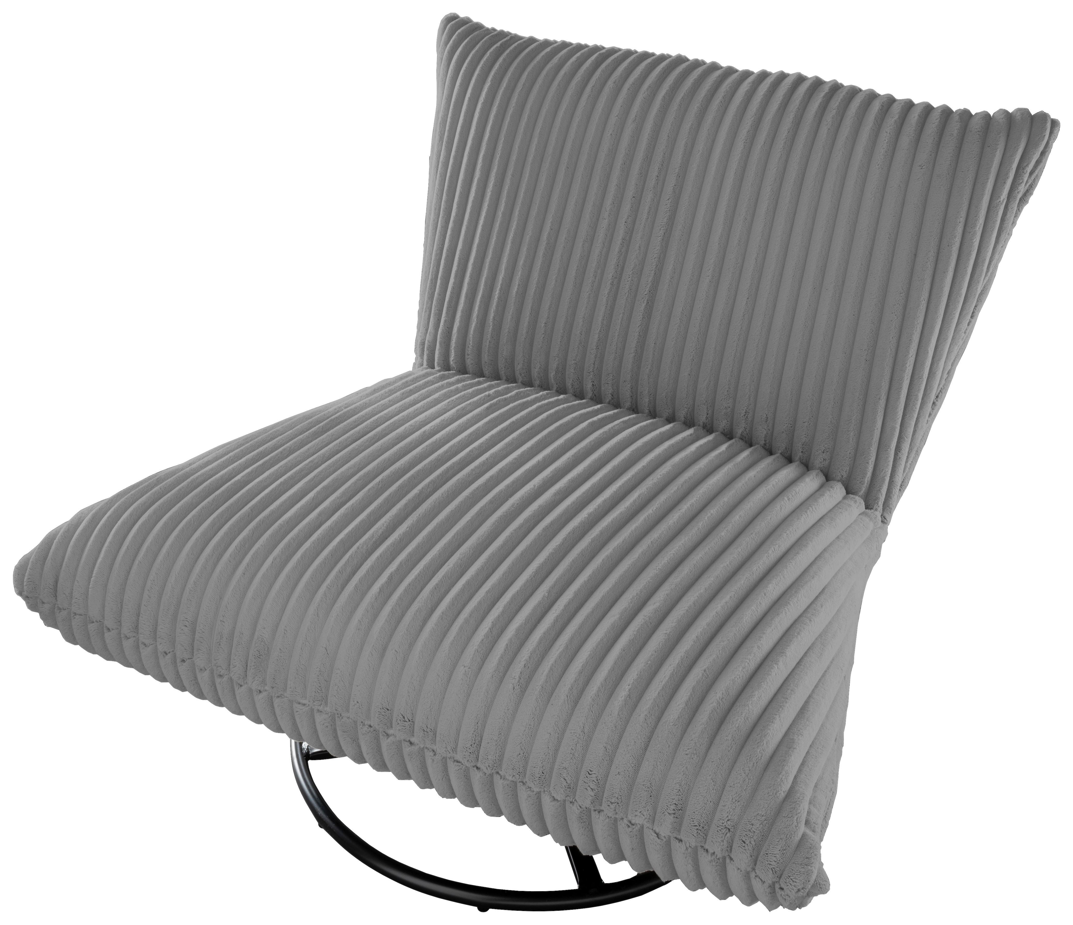 Relaxsessel Cremona Grau B: 100 Cm - Schwarz/Grau, Design, Textil (100/78/96cm) - Livetastic