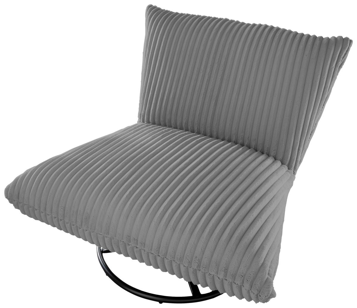 Relaxsessel Cremona Grau B: 100 Cm - Schwarz/Grau, Design, Textil (100/78/96cm) - Livetastic