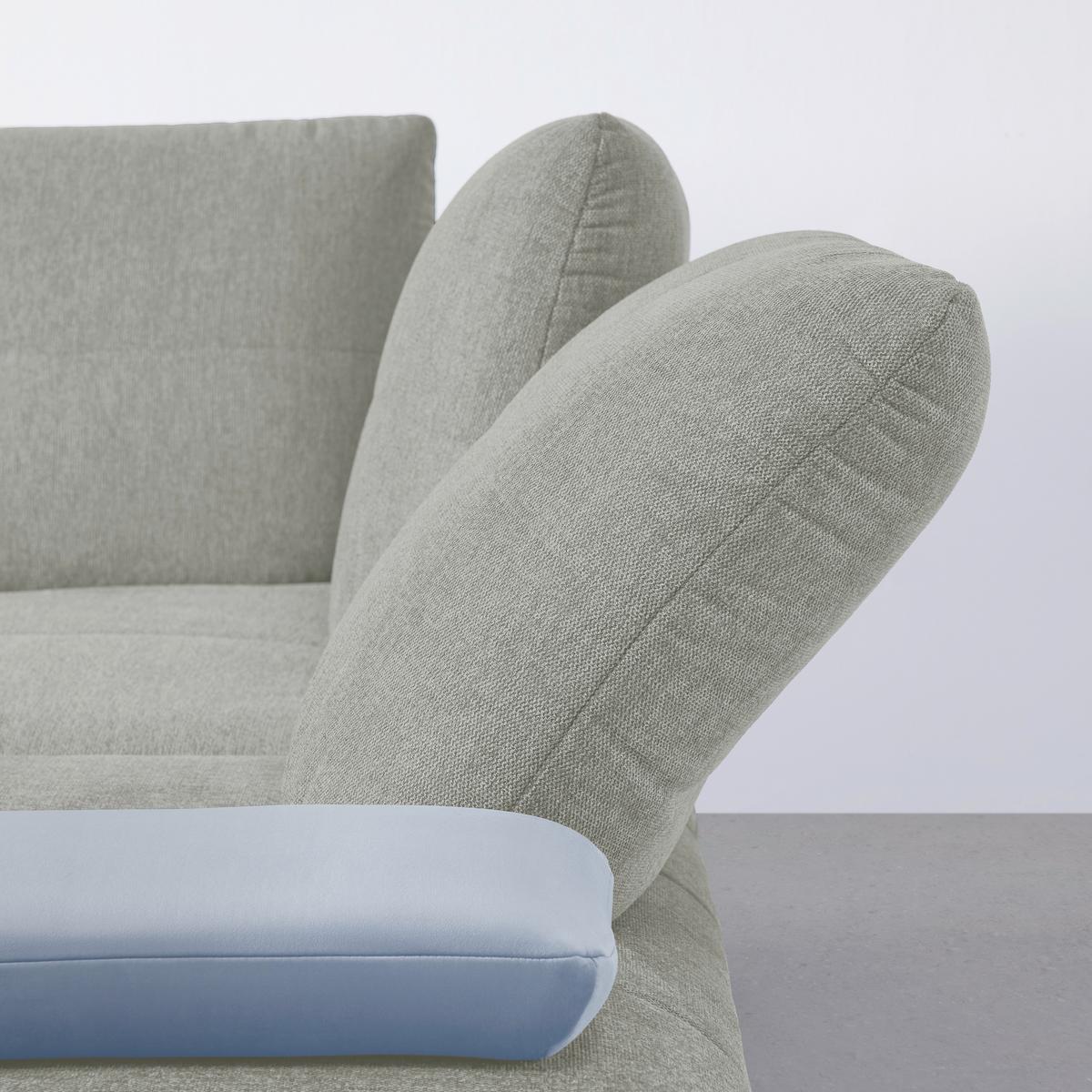 Rohová sedačka TRENDY, pravá, světle šedá / stříbrná - barvy stříbra/černá, Moderní, kov/kompozitní dřevo (310/93/250cm) - Premium Living