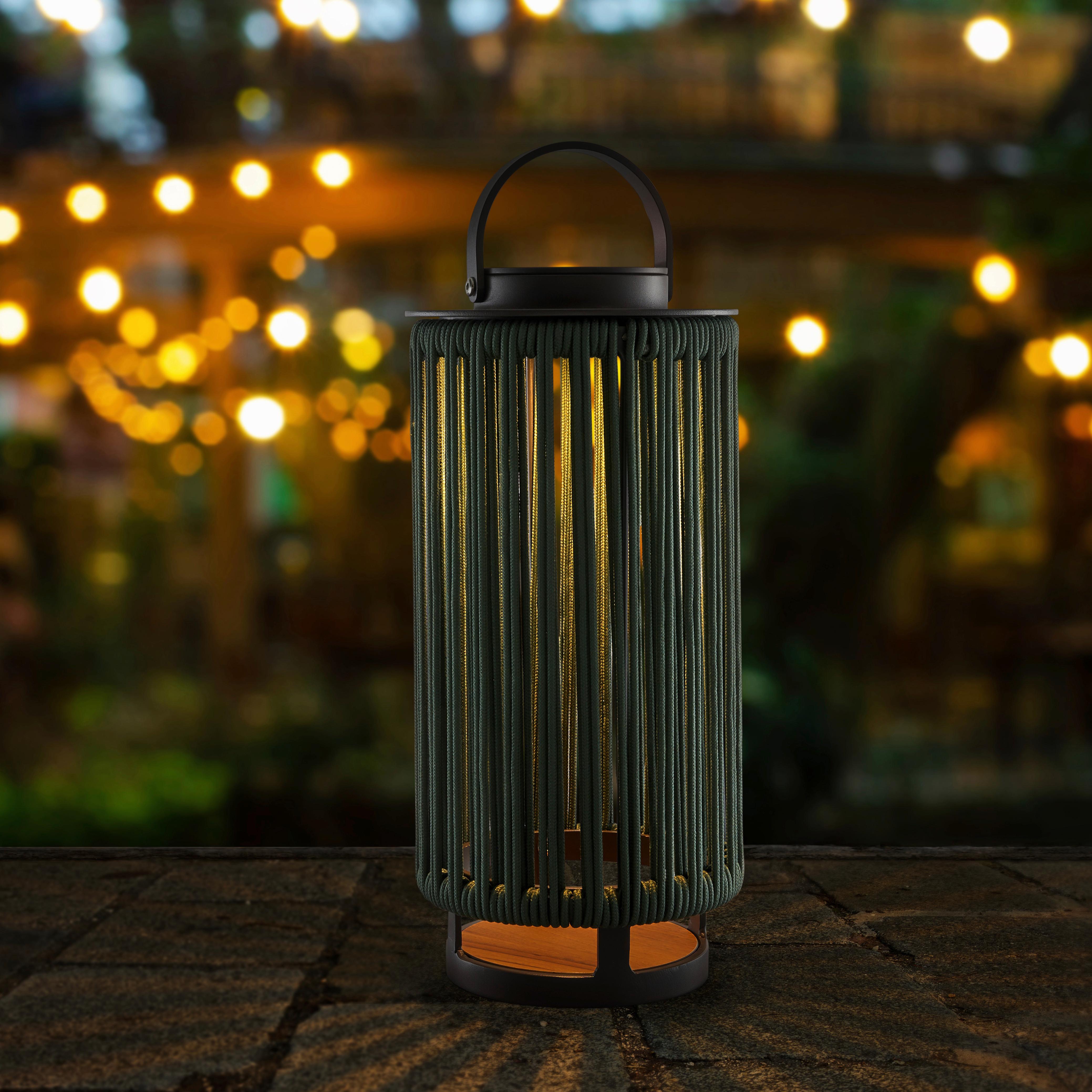 Solární svítidlo MADONNA zelené - zelená, Moderní, kov/textil (22/45/22cm) - Bessagi Garden