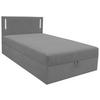Boxbett Carlos 120 Dunkelgrau B: 121 cm - Dunkelgrau/Schwarz, Basics, Holzwerkstoff/Textil (121/110/210cm) - Livetastic