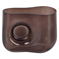 Váza LIZA - hnedá, sklo (18,6/14,5/9cm) - Mömax