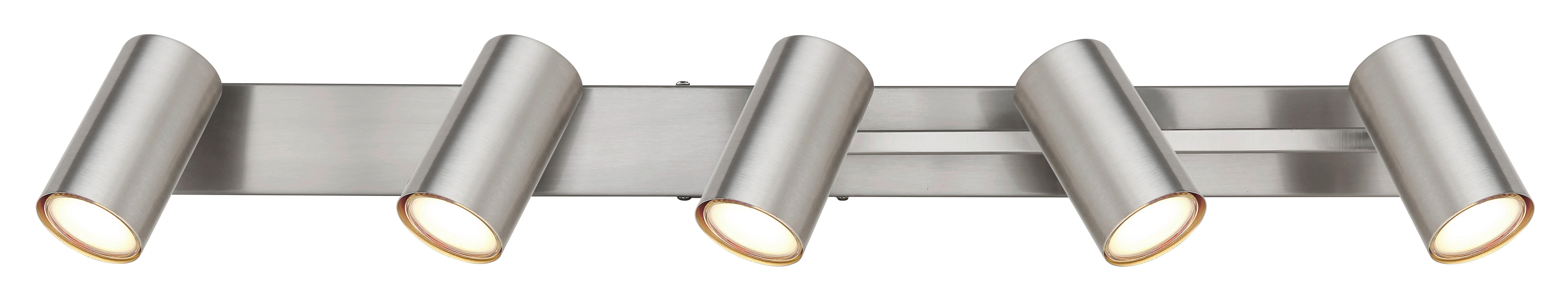 Strahler 5-Flammig verstellbar L: 70 cm - Chromfarben, Design, Metall (70/35/17cm) - Globo