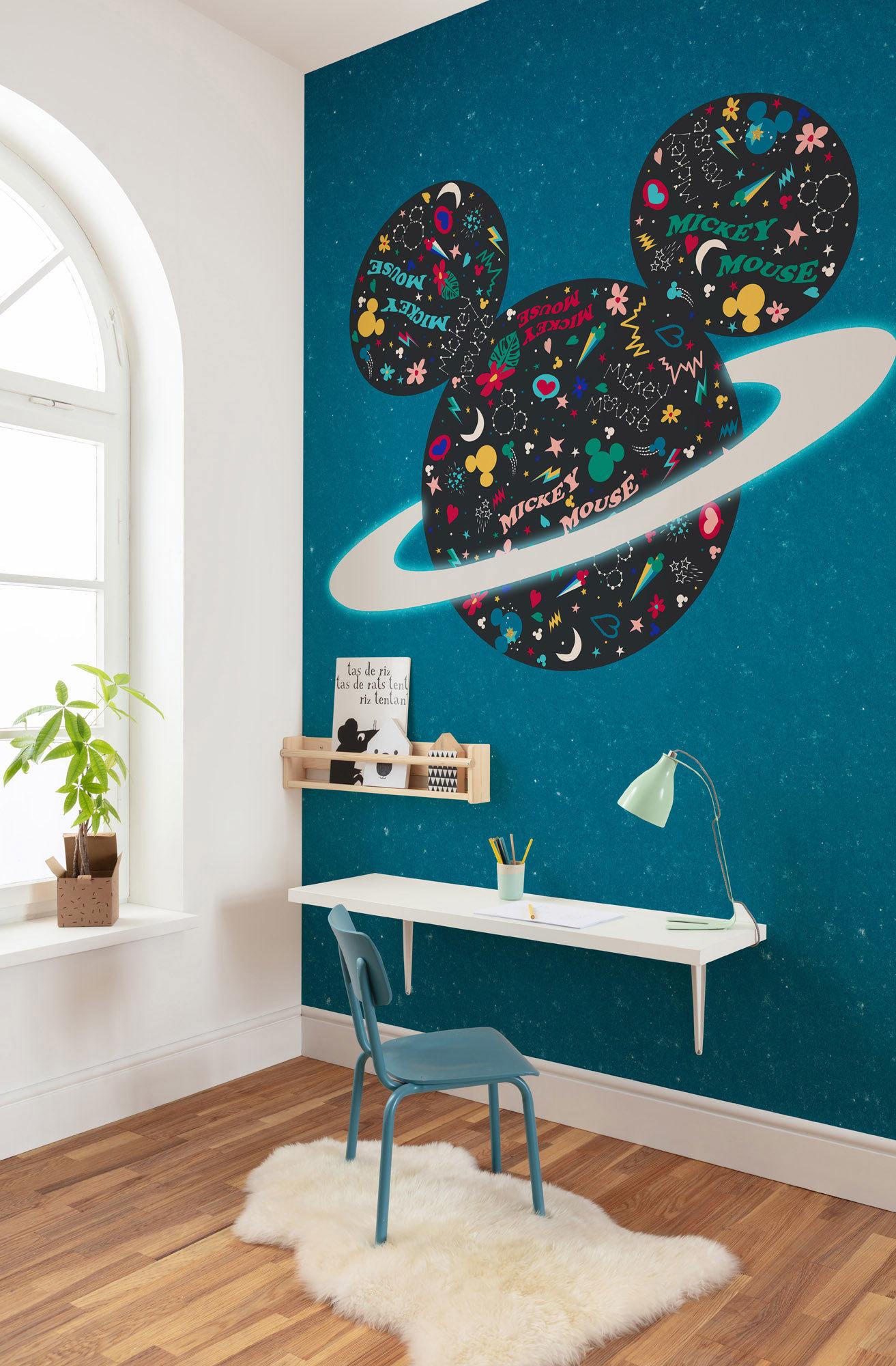 Fototapete Planet Mickey - Multicolor, Trend, Textil (200/280cm)