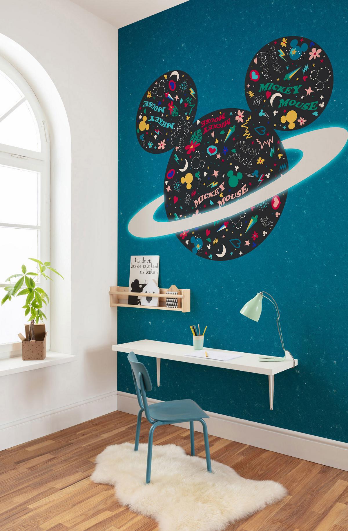 Fototapete Planet Mickey - Multicolor, Trend, Textil (200/280cm)