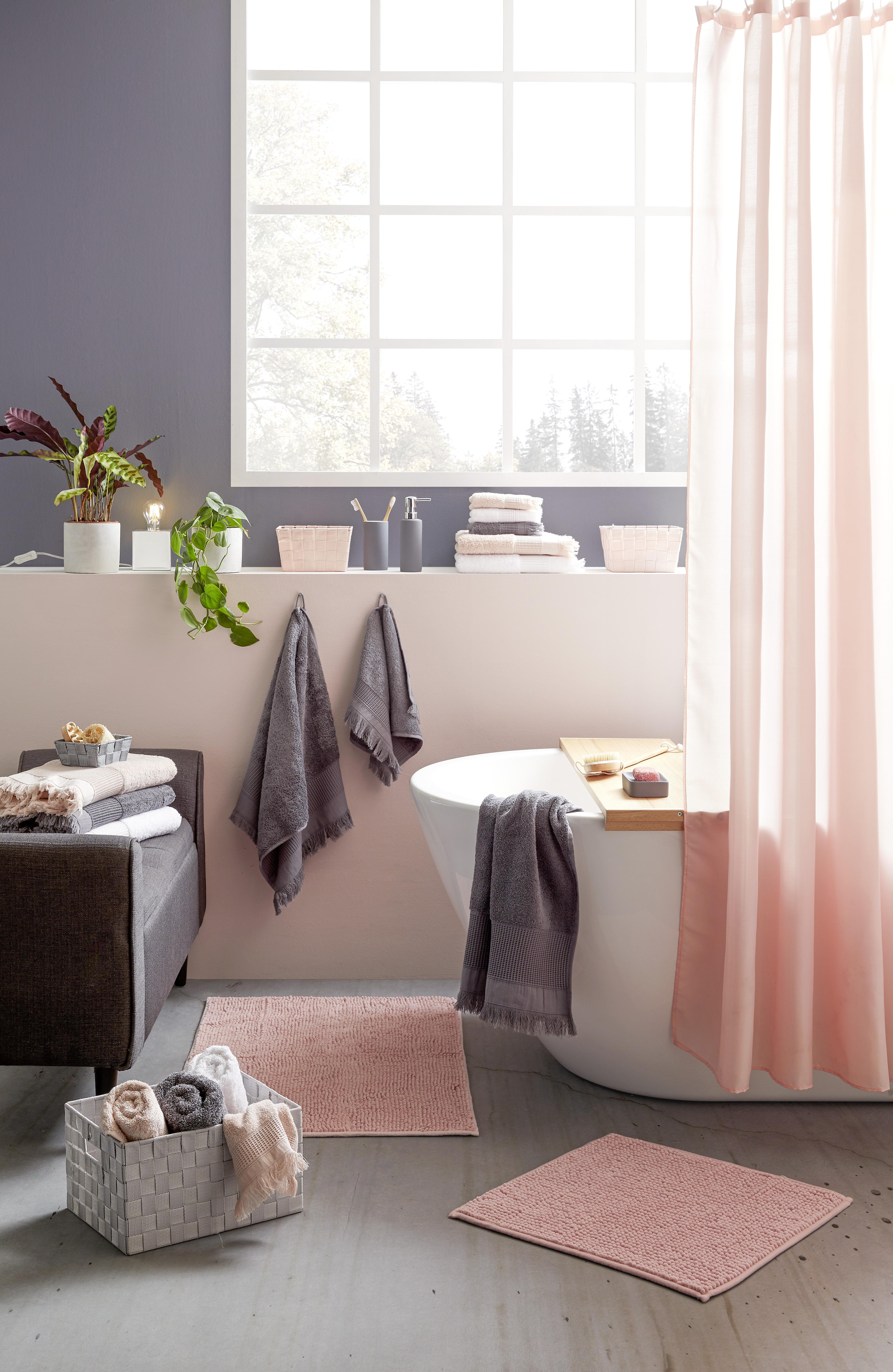 Badematte Nelly In Rosa Ca. 50x50cm - růžová, textil (50/50cm) - Modern Living