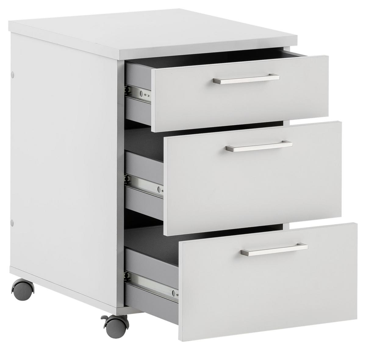 Rollcontainer Hellgrau Serie 1500 41,2x60,1x49,6 Cm - Hellgrau, KONVENTIONELL, Holzwerkstoff (41,2/60,1/49,6cm) - MID.YOU