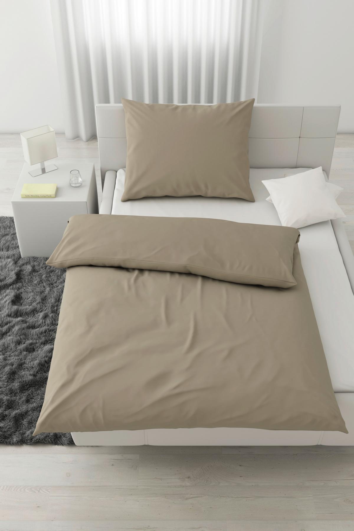 POSTEĽNÁ BIELIZEŇ Stone Washed, 140/200cm - prírodná farba, Romantik / Landhaus, textil (140/200cm) - Modern Living