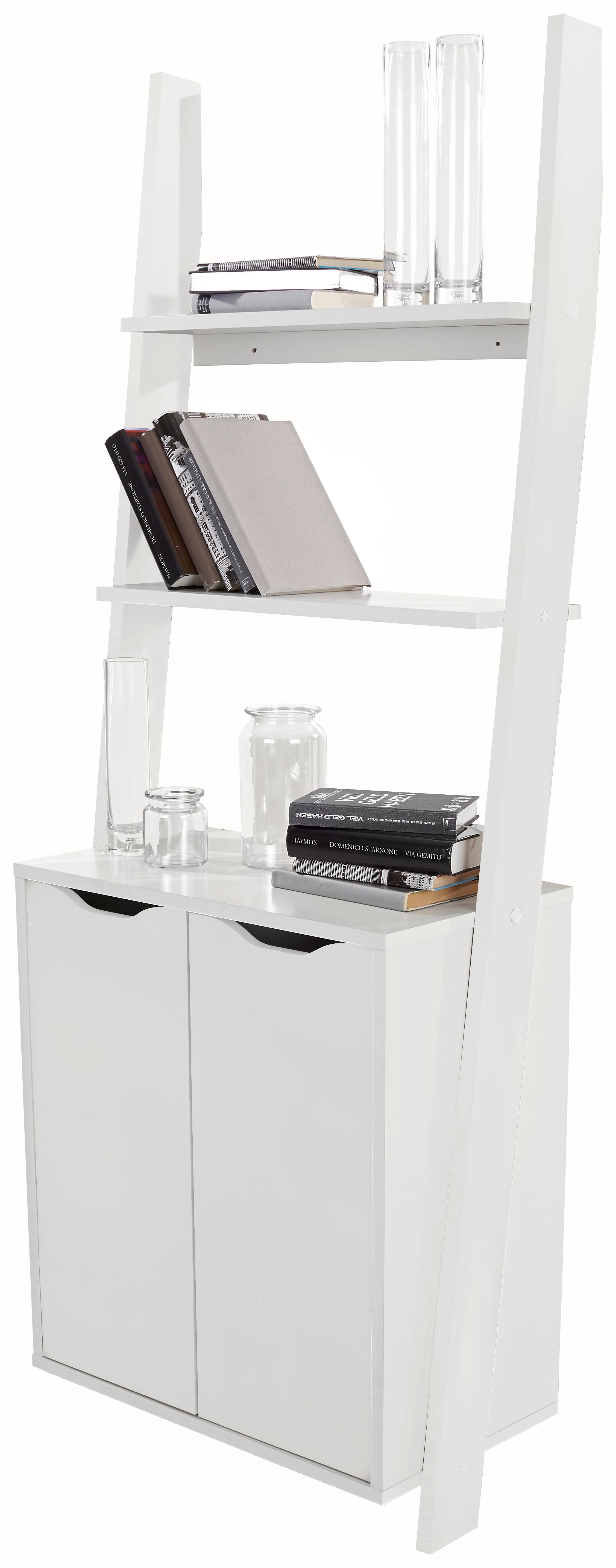 Regal mit Schrank Flo B: 65 cm Weiß - Weiß, MODERN, Holzwerkstoff (65/176/34,2cm)
