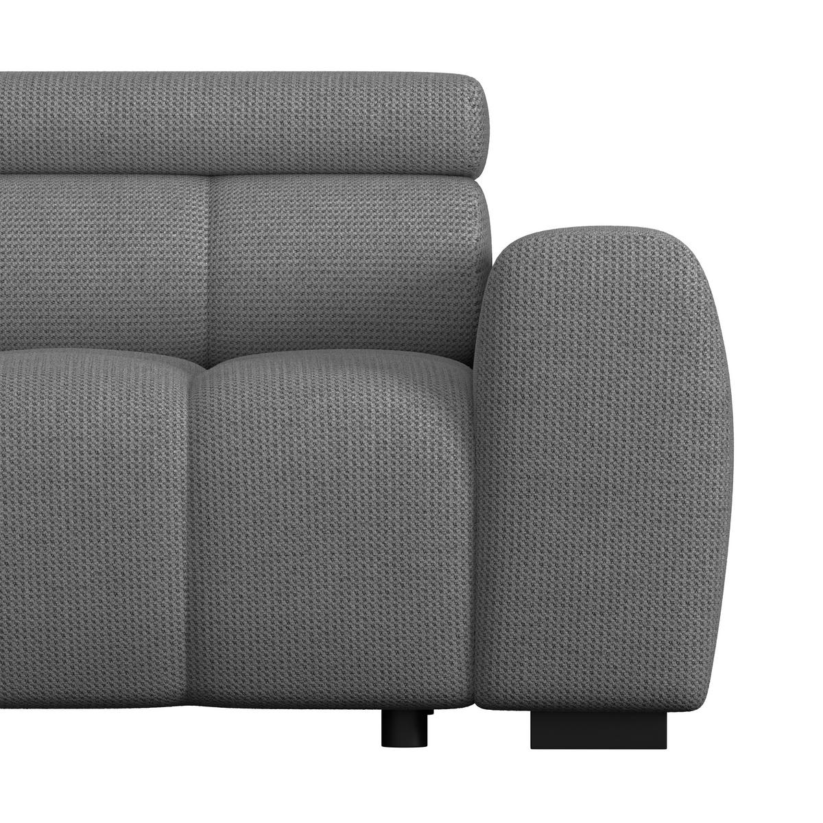 Ecksofa Fargo S Anthrazit, B: 168cm - Anthrazit/Schwarz, Trend, Textil (168/285cm)