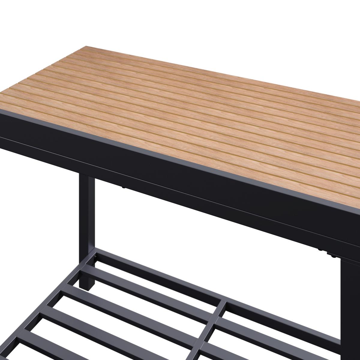 Outdoorküche Bern - Anthrazit/Naturfarben, Basics, Kunststoff/Metall (110/90/61cm) - Beldano