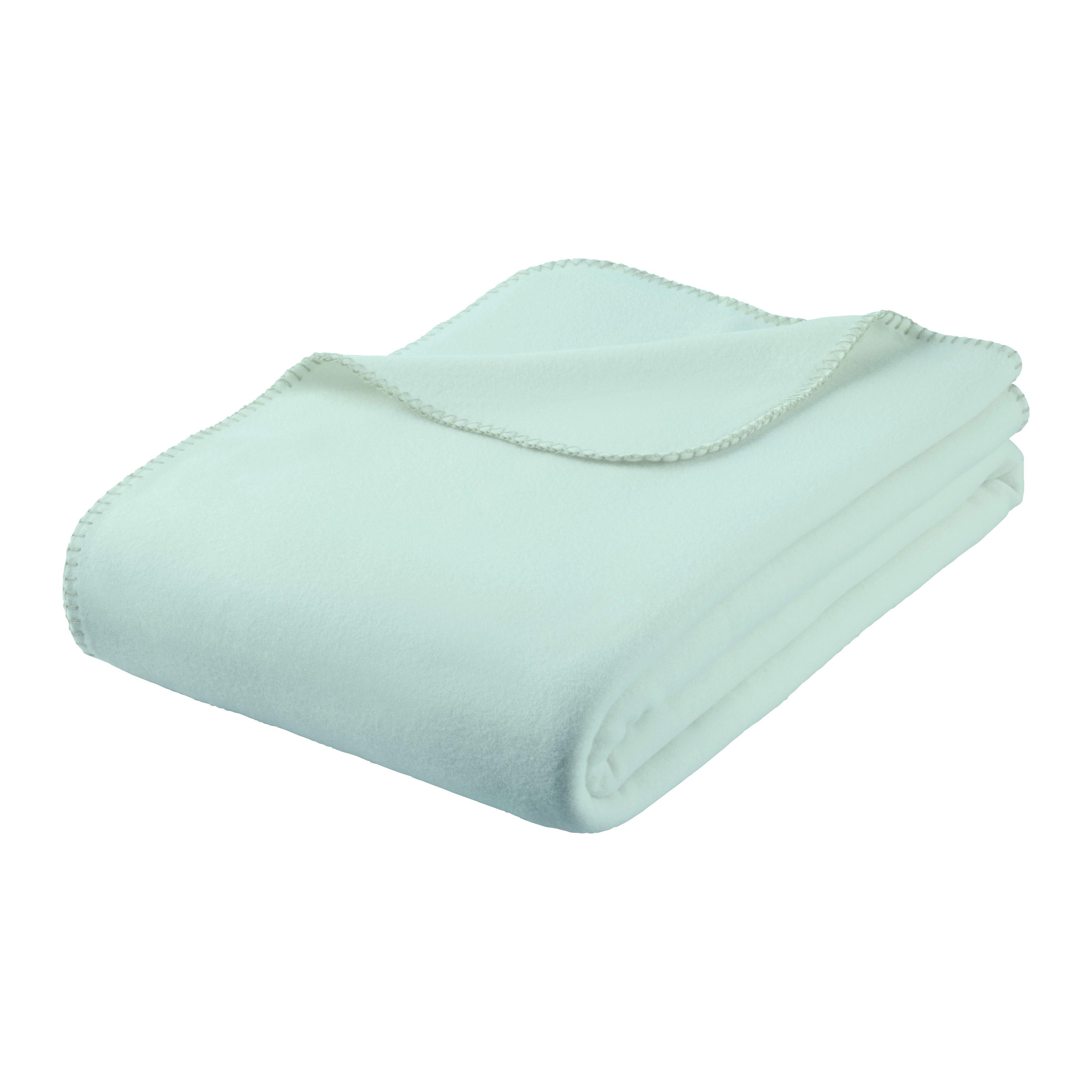 FLEECOVÁ DEKA LENI - mätovozelená, textil (130/170cm) - Mömax