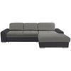 Ecksofa mit Schlaffunktion & Bettkasten Malaga Grau - Dunkelgrau/Silberfarben, KONVENTIONELL, Textil (286/203cm) - Ondega