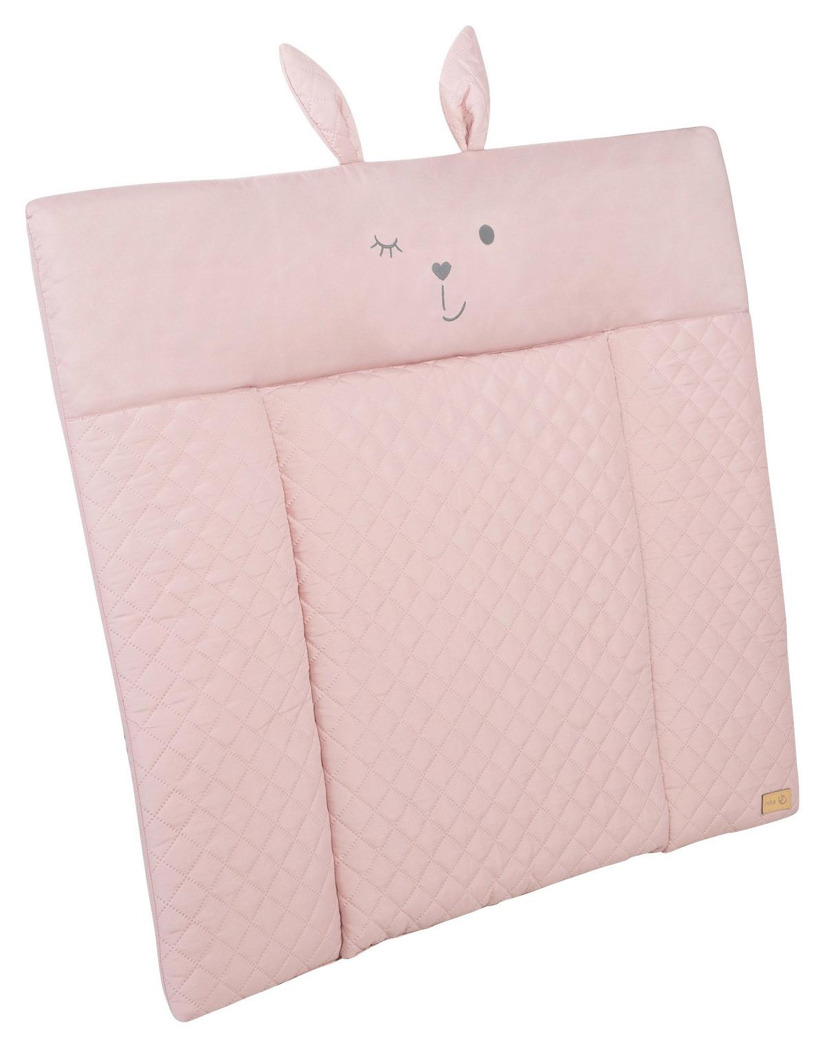 Prebaľovacia podložka FROSTY ROSA, 85x75 cm - ružová, Konventionell, textil (85/4/75cm)
