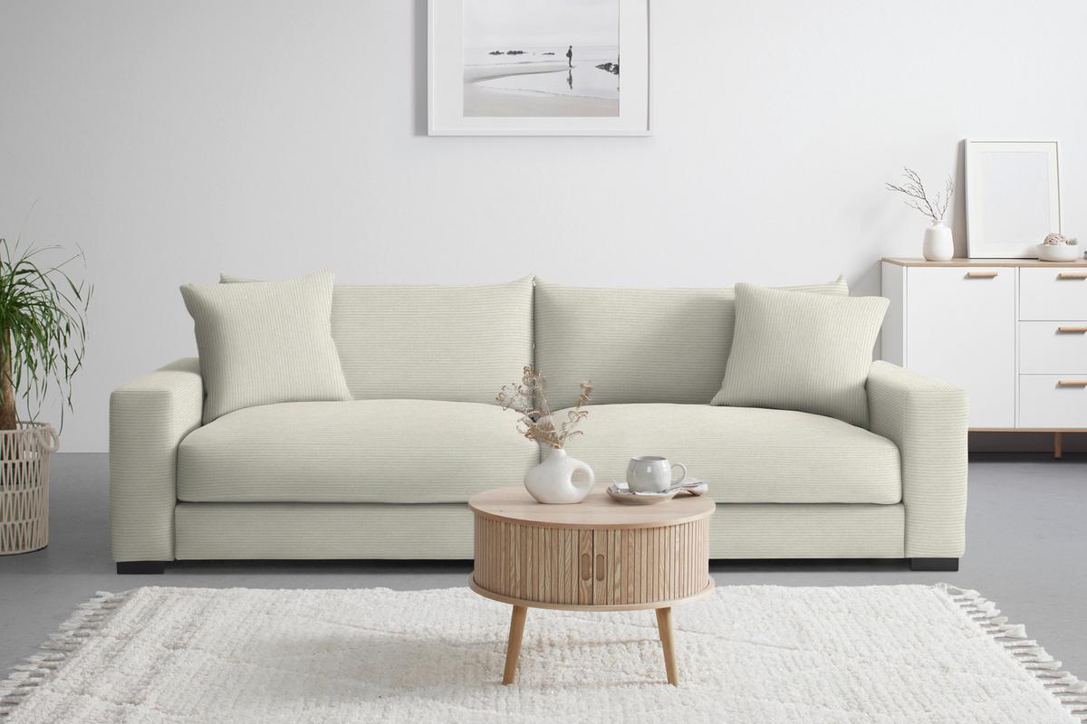 Mega pohovka PEDRO 1200, béžový manšestr - béžová, Moderní, kov/dřevo (261/83/124cm) - Mömax