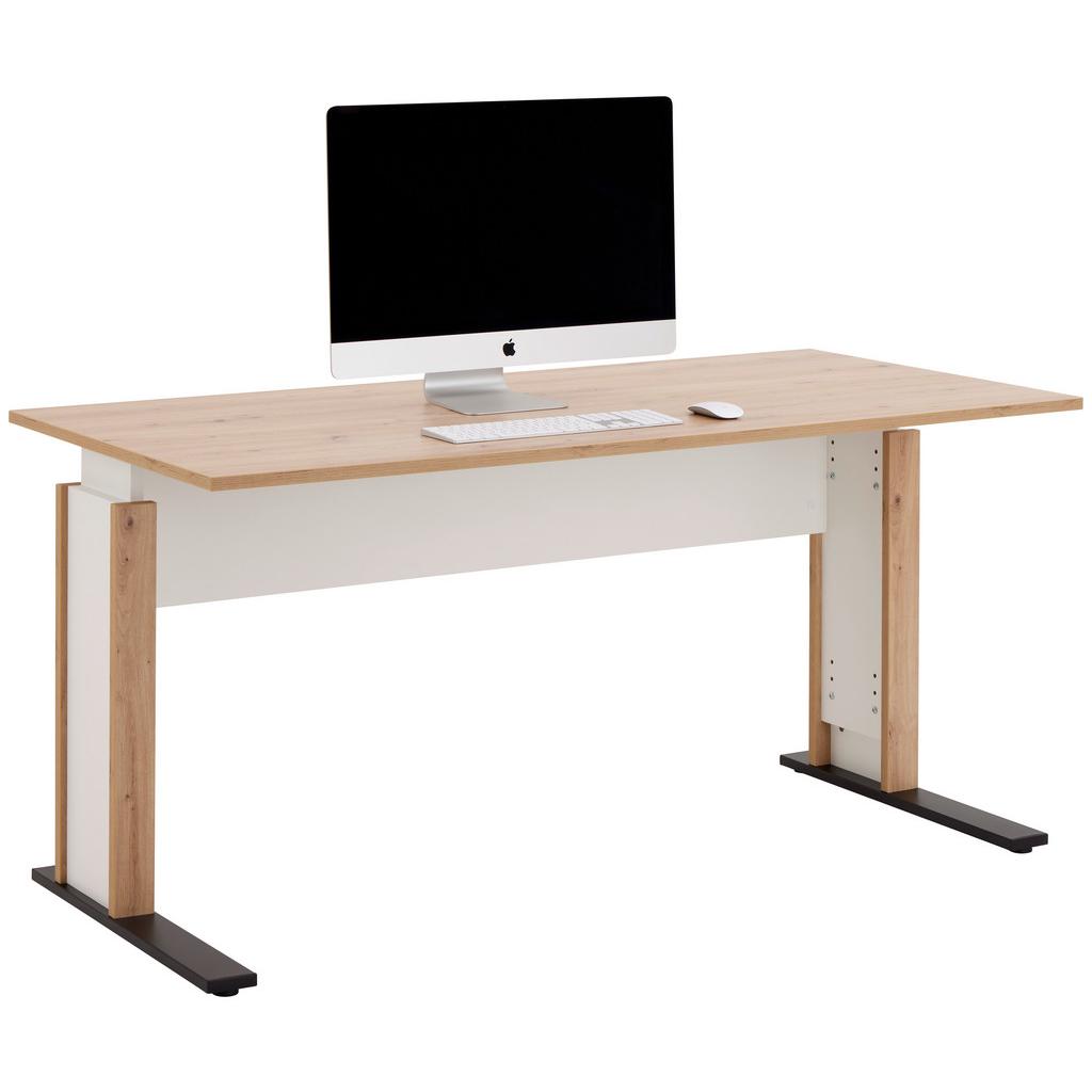 Schreibtisch mit Kabeldurchlass B:160cm H:71,5-80cm Kontor K8