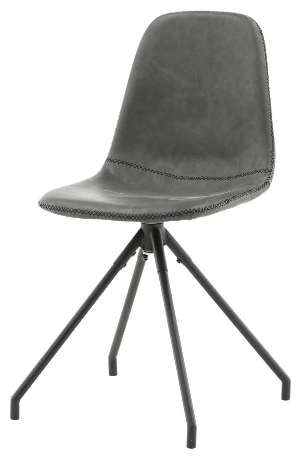 Stuhl-set Polar - Schwarz, Design, Textil/Metall (44/88/54cm) - Livetastic