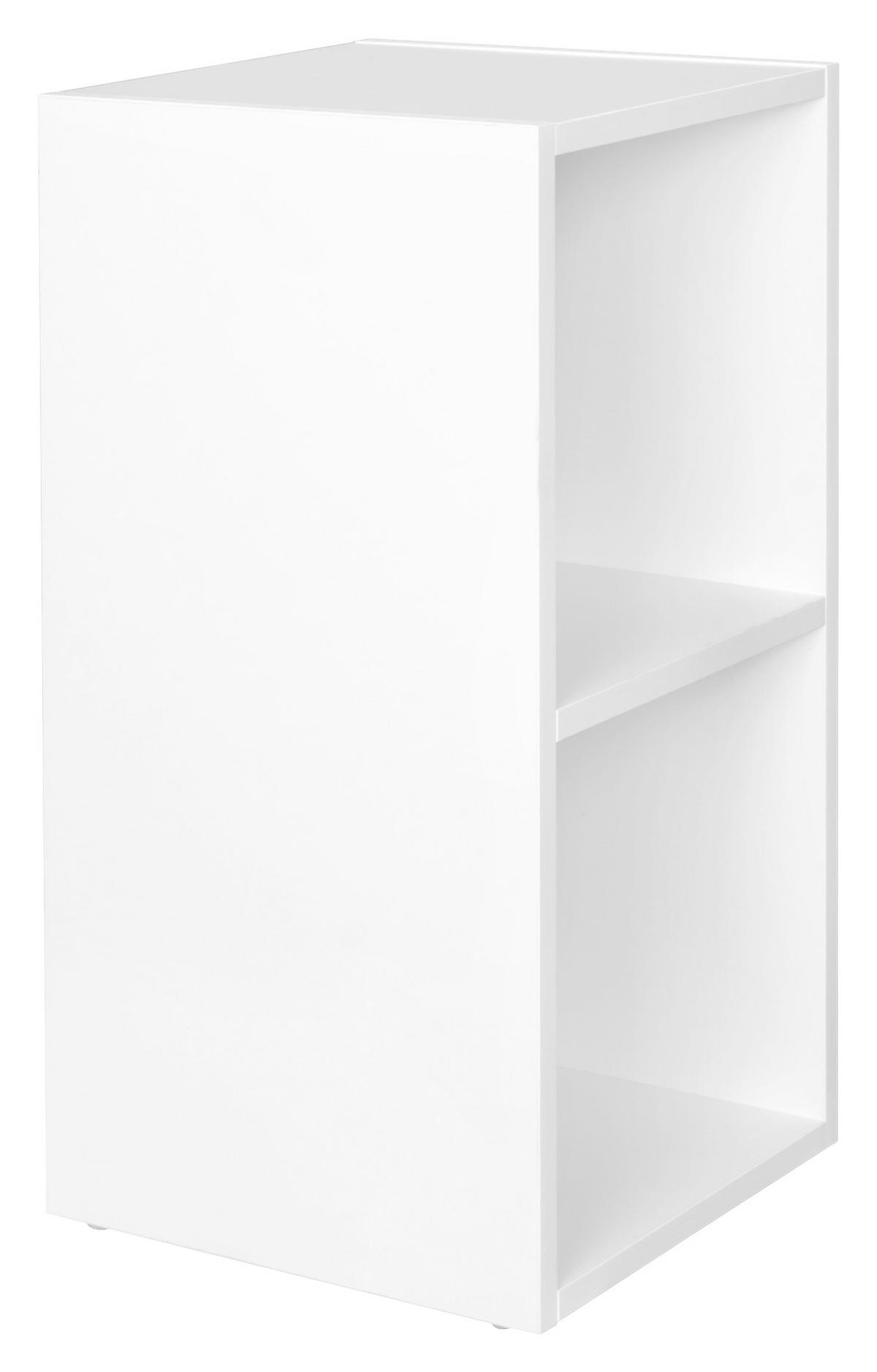 Viacúčelový regál standregal: biela/čierna - čierna/biela, Konventionell, kompozitné drevo (30/60/30cm) - MID.YOU