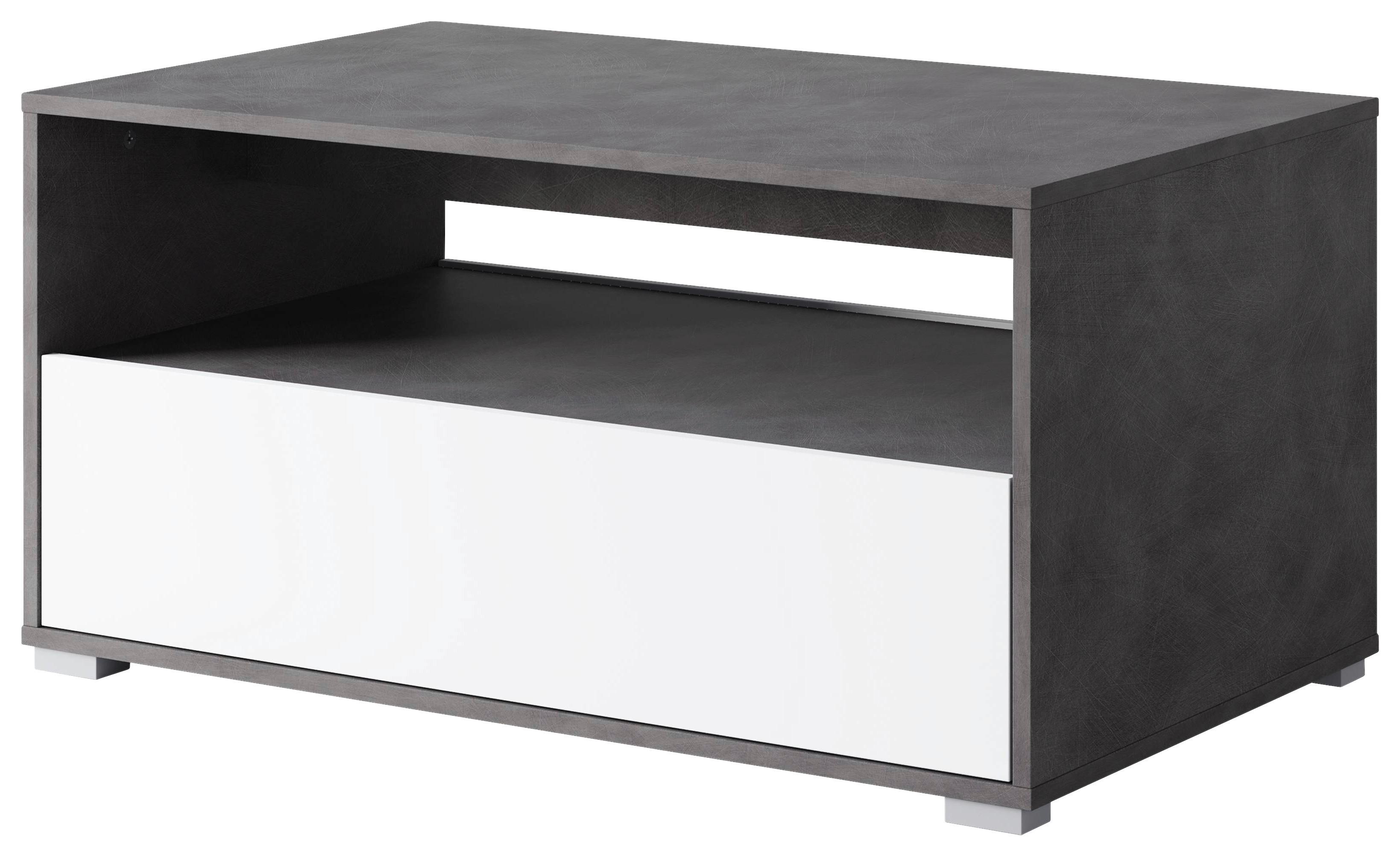 Couchtisch Narobi-Ii Anthrazit/Weiß B: 90 cm - Anthrazit/Weiß, Trend, Holzwerkstoff/Kunststoff (90/45/55cm) - Livetastic