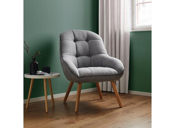 Kreslo Maximilian - svetlosivá, Moderný, drevo/textil (70,5/93/84,5cm) - Modern Living Kreslo Maximilian - svetlosivá, Moderný, drevo/textil (70,5/93/84,5cm) - Modern Living