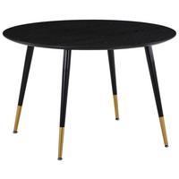 Esstisch Dipp - Messingfarben/Schwarz, Design, Holzwerkstoff/Metall (115/115/75cm) - Livetastic
