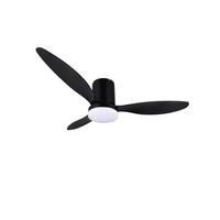 Deckenventilator Göteborg Schwarz D: 132 cm - Schwarz, KONVENTIONELL, Kunststoff (132,0/31,0cm)
