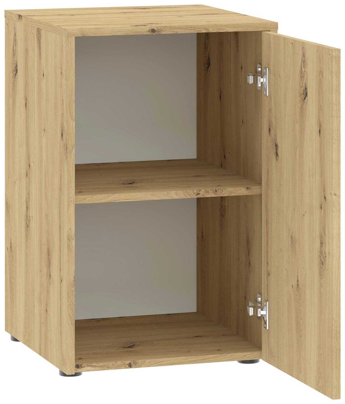 PODSTAVNÁ SKŘÍŇKA KIVO - černá/dub artisan, Moderní, kompozitní dřevo/plast (45/69,8/52,1cm)