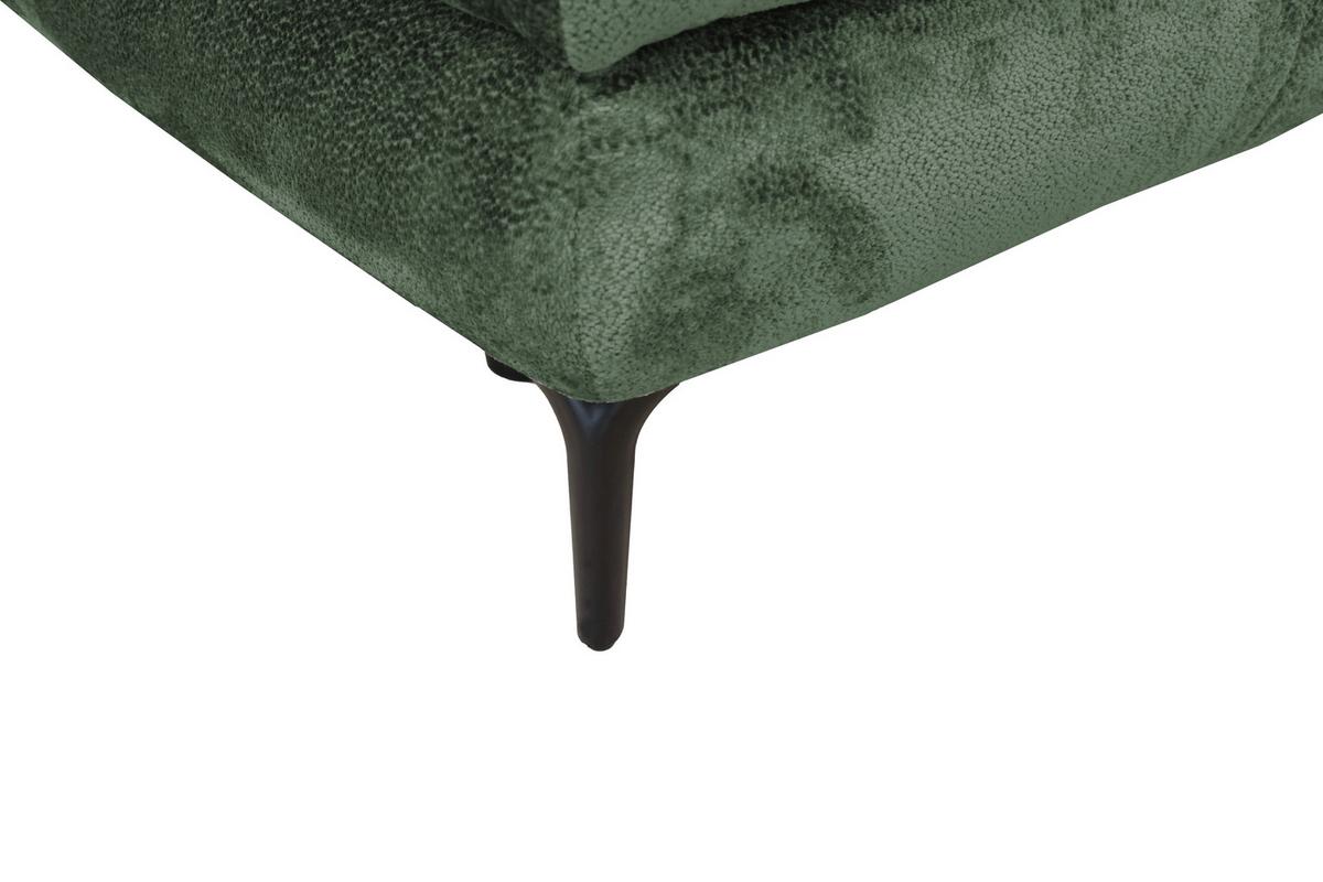 Rozkládací pohovka PERLA, tmavě zelený velur - černá/tmavě zelená, Konvenční, kov/textil (203/94/96cm)