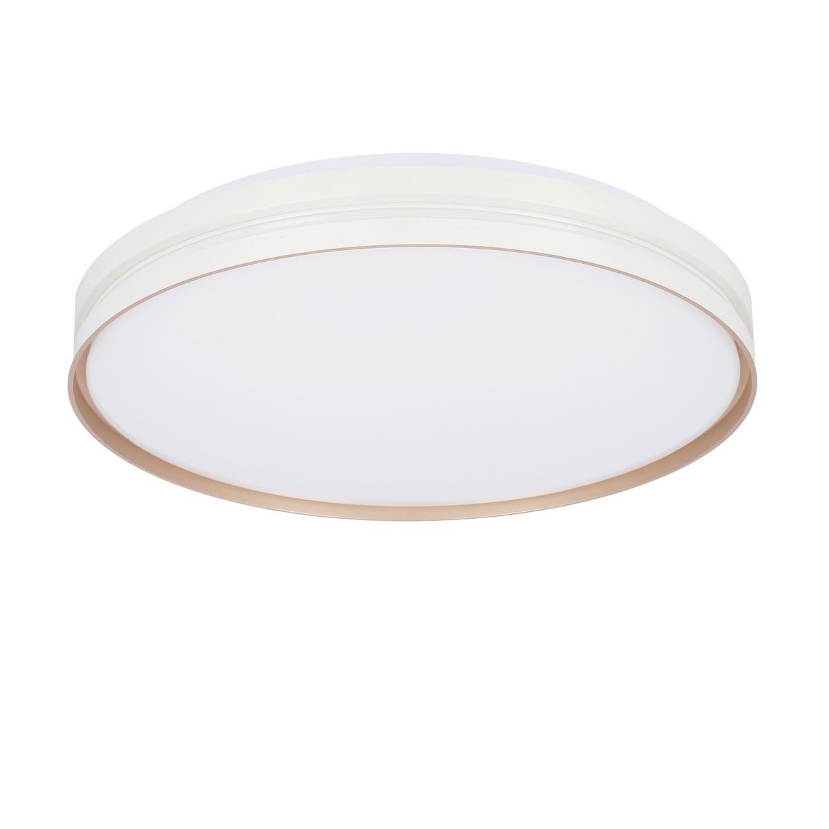 Led-deckenleuchte Montana - Goldfarben/Weiß, KONVENTIONELL, Kunststoff/Metall (40/40/7cm)