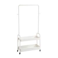Pojízdní šatní stojan Steve bílý - bílá, Moderní, kov/plast (85/155/31cm) - Mömax