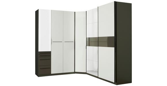 Eckschrank Mit Spiegel B: 225cm Ondega Anthrazit/Weiß - KONVENTIONELL (225/242,2/319cm) - Ondega