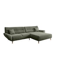 Ecksofa Chenille Dunkelgrün S: 290x166 cm - Wildeiche/Dunkelgrün, MODERN, Textil (290/166cm) - MID.YOU