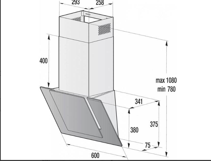 Digestoř Mora OV686GBX - černá (60/38/34cm) - Mora