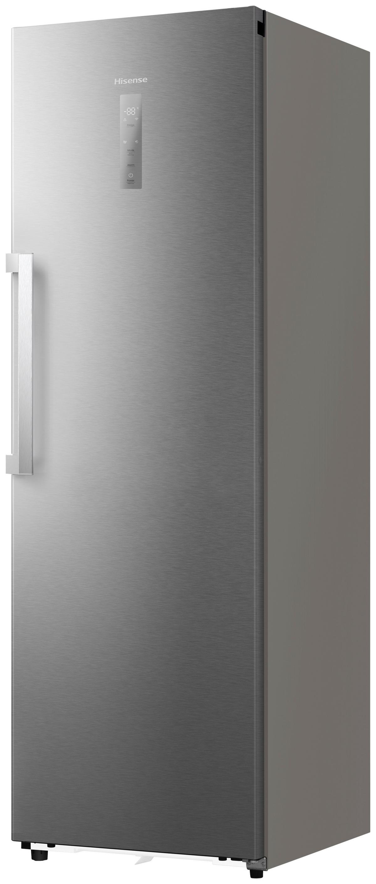 Kühlschrank Edelstahlfarben B: 59,5cm - Edelstahlfarben, Trend, Glas/Kunststoff (59,5/185,6/60cm) - Hisense