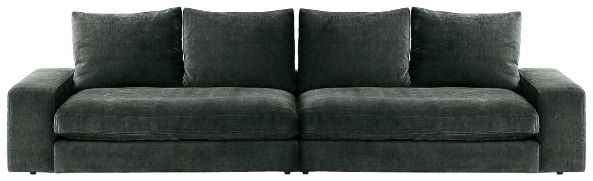 Bigsofa Be Relaxed - Dunkelgrün/Schwarz, MODERN, Textil (273/67/125cm) - MID.YOU