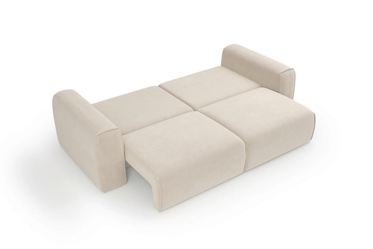 Schlafsofa Tuzzi Weiß B: 252cm - Schwarz/Weiß, Basics, Textil (252/94/105cm) - Livetastic