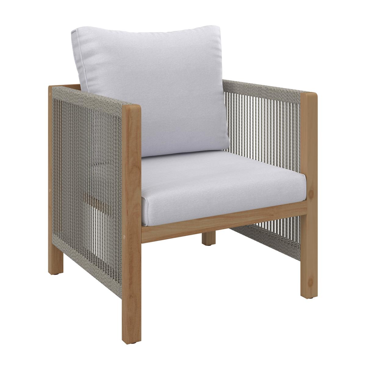 TERASOVÁ SEDACÍ SOUPRAVA EFFIE - světle šedá, Moderní, dřevo/textil (124/64,5/63,5cm) - Bessagi Garden