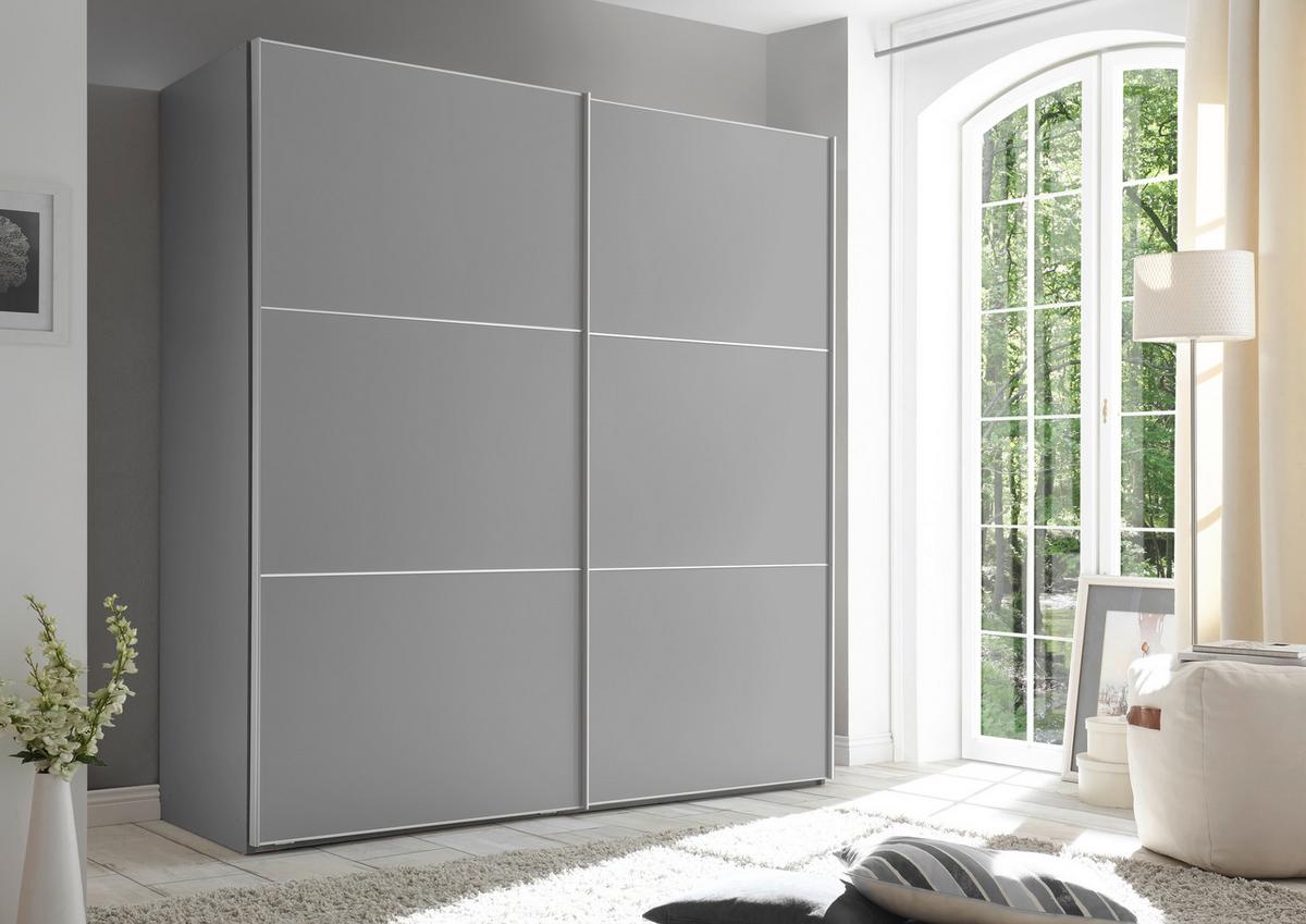 Schwebetürenschrank 167cm Includo, Grau - Weiß/Grau, MODERN, Holzwerkstoff (167/222/68cm)