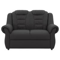 2-Sitzer-Sofa Boston Schwarz Lederlook - Schwarz, KONVENTIONELL, Textil (145/102/101cm) - Livetastic