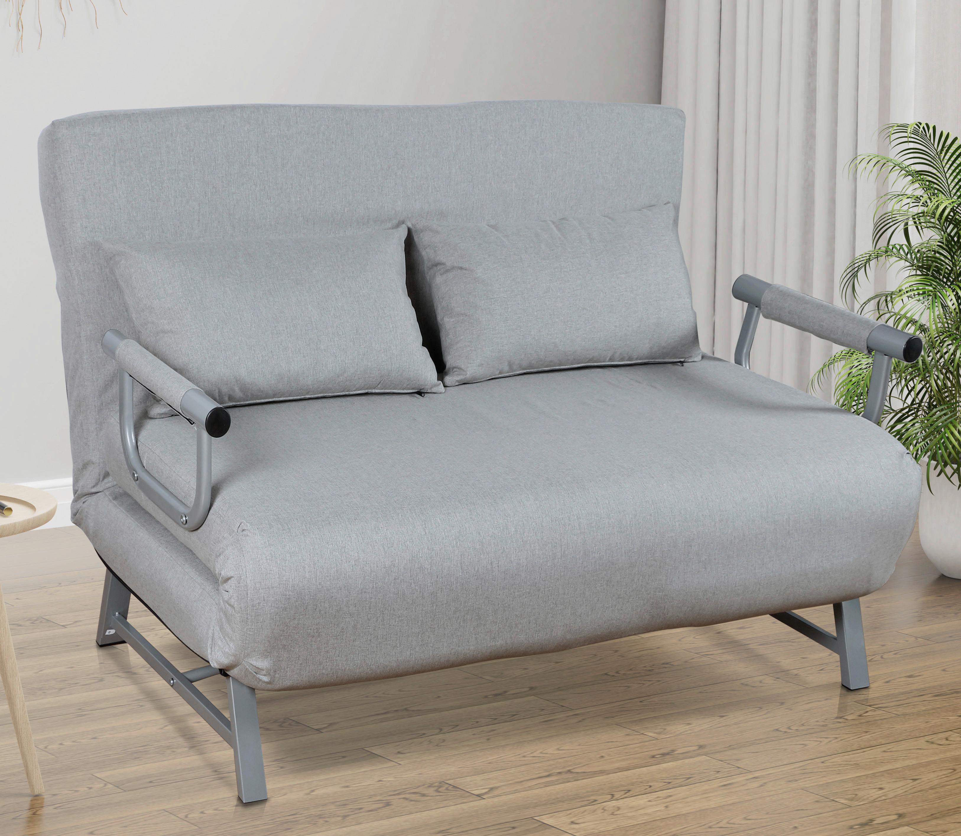 Rozkladacia pohovka KOLINO II - sivá, Modern, kov/textil (127/95/78cm) - MID.YOU