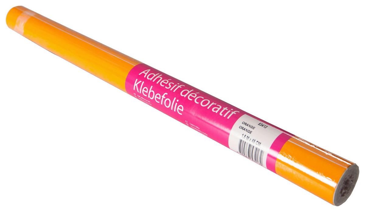 Klebefolie Uni Orange Basic-Line 45x150 Cm - Orange, KONVENTIONELL, Kunststoff (45/150cm)