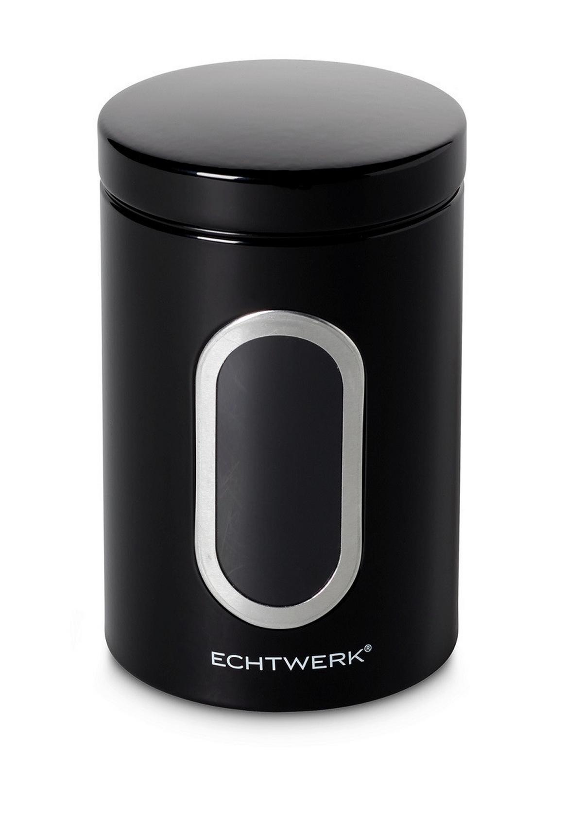 Vorratsdose Echtwerk Stilvolle Vorratsdose - Schwarz, MODERN, Metall (12/18/12cm) - Echtwerk