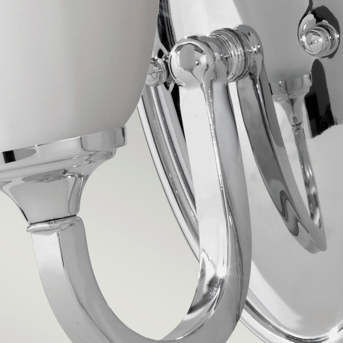 Badezimmer-wandleuchte Fe-Perry1-Bath - Chromfarben, KONVENTIONELL, Glas/Metall (11,7/17,8/22,2cm) - Elstead Lighting