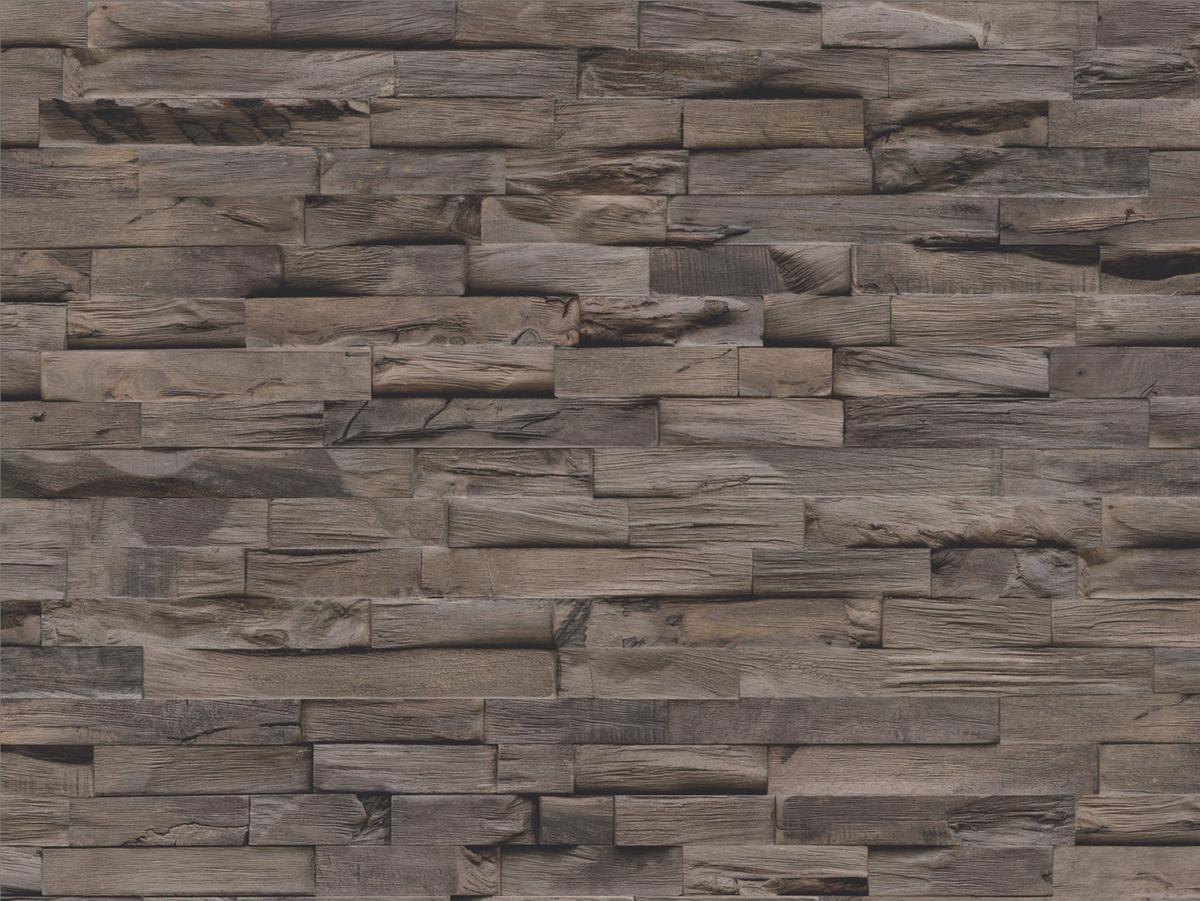 Wandverkleidung Beachwood Hevea Coffee - Braun, Basics, Holz (61/15/2cm)
