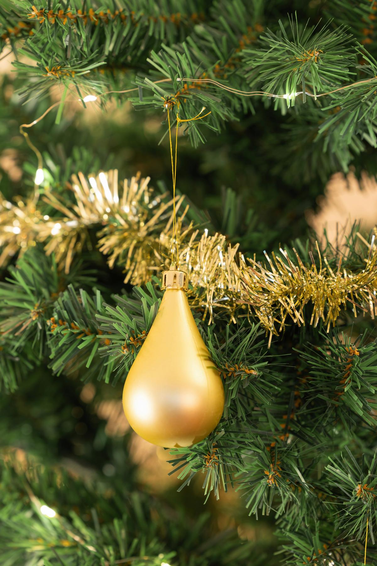 Christbaumkugel-Set Anita - Goldfarben, KONVENTIONELL, Kunststoff - Luca Bessoni