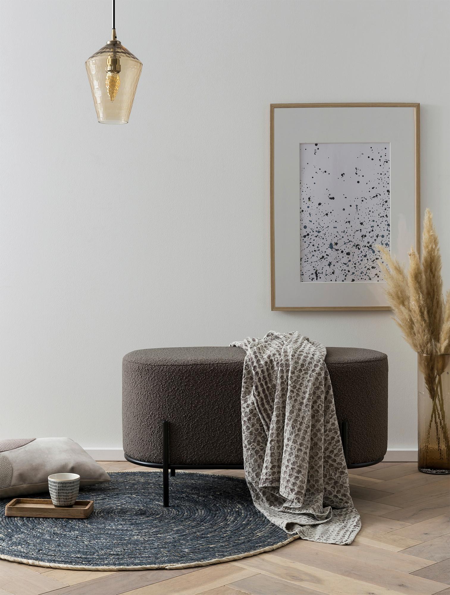 Hocker Anthrazit B: 80 Cm - Anthrazit/Schwarz, MODERN, Textil (80/42/40cm) - Livetastic