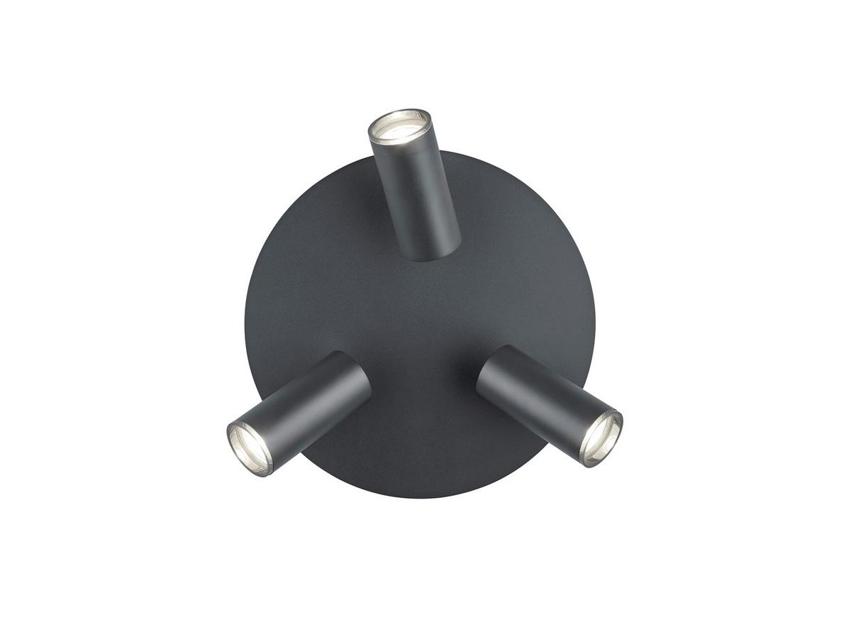 Deckenleuchte 70576/3-06 - Schwarz, KONVENTIONELL, Metall (35/20cm) - Hell