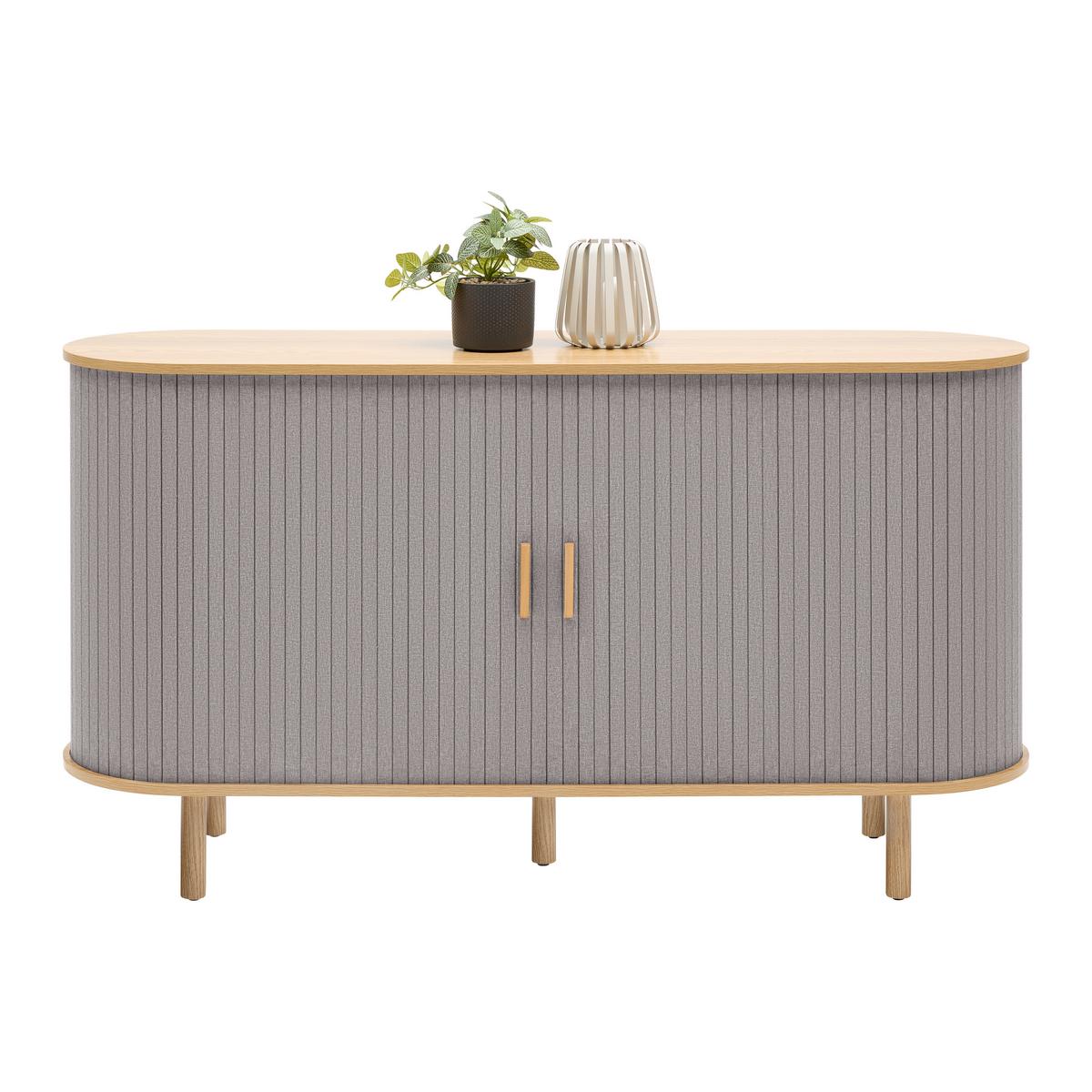 ŠIROKÁ KOMODA ARVID -EXKLUSIV- - sivá/prírodná farba, Modern, drevo/kompozitné drevo (140/75/40cm) - Mömax